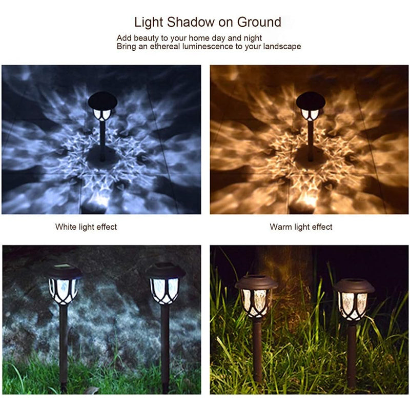 6-Pack Waterproof LED Solar Courtyard Lamps - Outdoor Lawn Lights for Garden Pathways and Landscape Lighting Decor