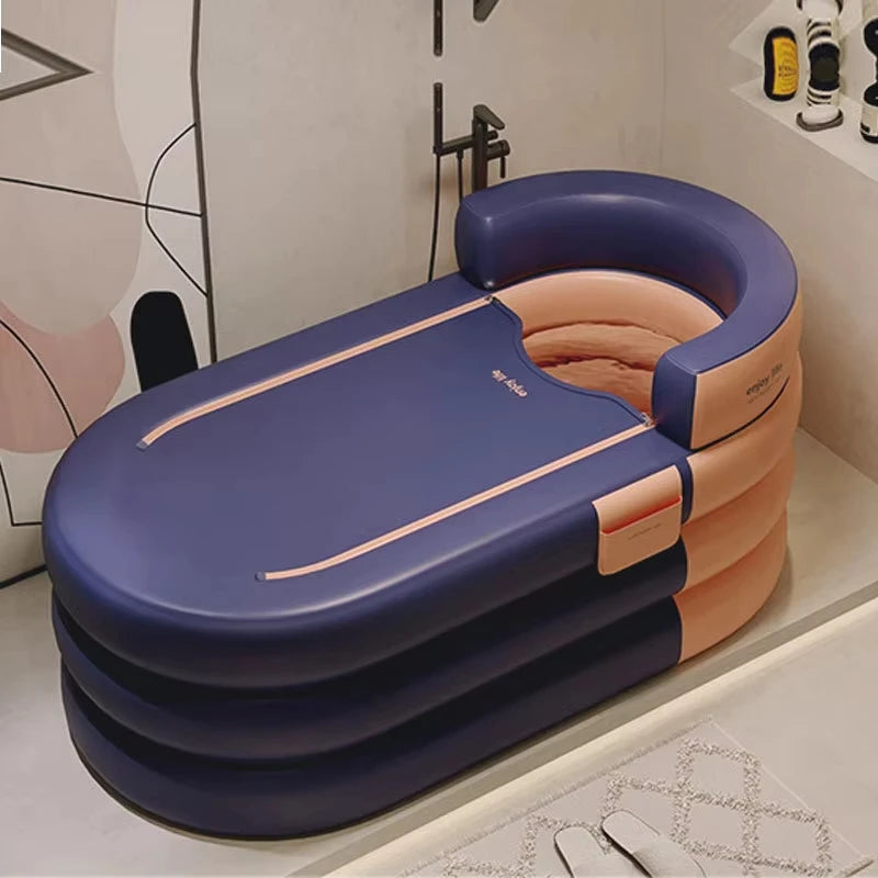 Adult Portable Bathtub Folding Bath tub Bucket Body Sauna Shower Steam Inflatable Whirlpool Bathtub Simple Bathroom Supplies