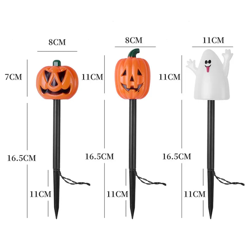 Solar Pumpkin Ghost Lantern 5 In 1 Halloween Led String Lights Halloween Decorations for Home Festive Party Outdoor Garden Decor