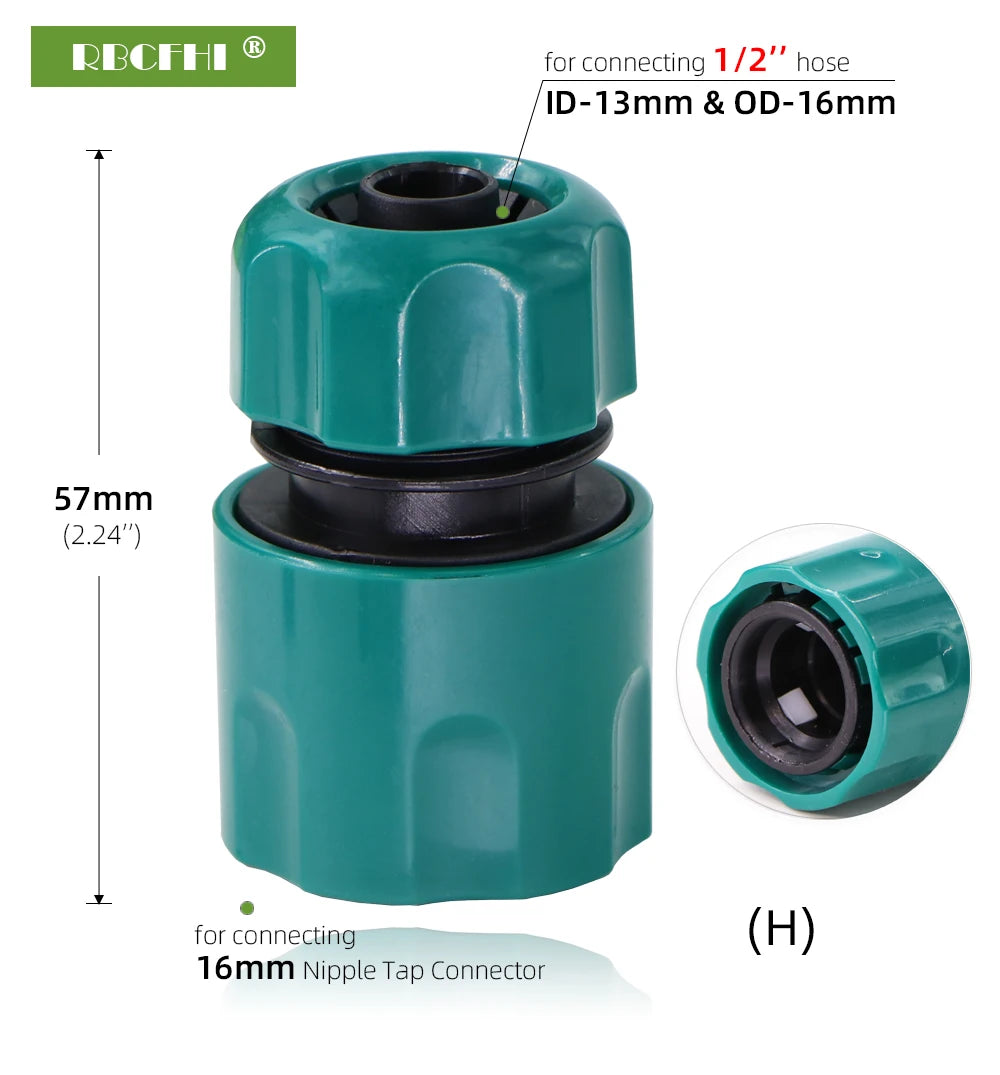 1/2'' 3/4'' 1'' Garden Water Connectors Tap Coupling Quick Adapter Hose Tubing Irrigation Joints Car Washing Fittings Faucet