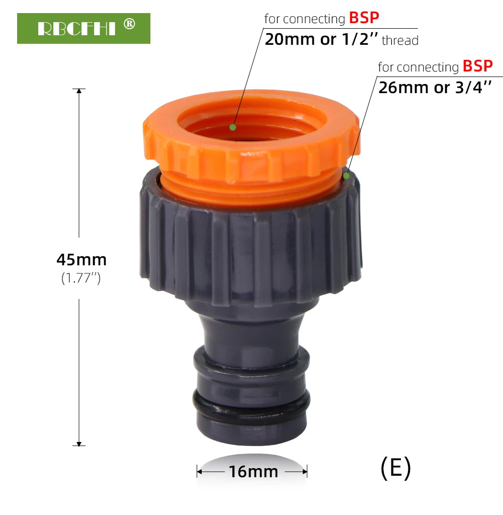 1/2'' 3/4'' 1'' Garden Water Connectors Tap Coupling Quick Adapter Hose Tubing Irrigation Joints Car Washing Fittings Faucet