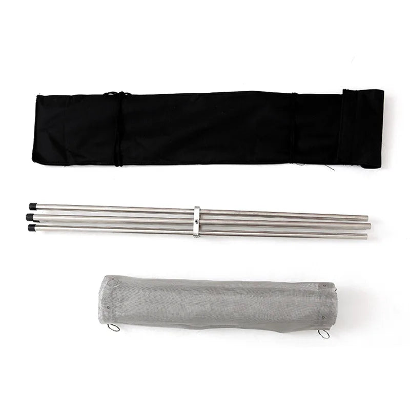 Lighten up Fire Pit Burning Rack Camping Stainless Steel Mesh Fireplace Foldable Stove BBQ Grill Patio With Replace Grilled Net