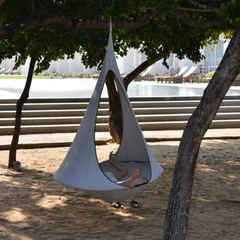 Hammock Outdoor Camping Travel Hammock Waterproof Hanging Hammock Sofa Hanging Swing Garden Hanging Tent Terrace Decoration