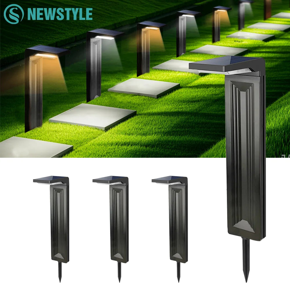 Super Bright Solar Powered Pathway Lights Outdoor Waterproof Lands Modes Driveway Sidewalk Walkway Garden Decor