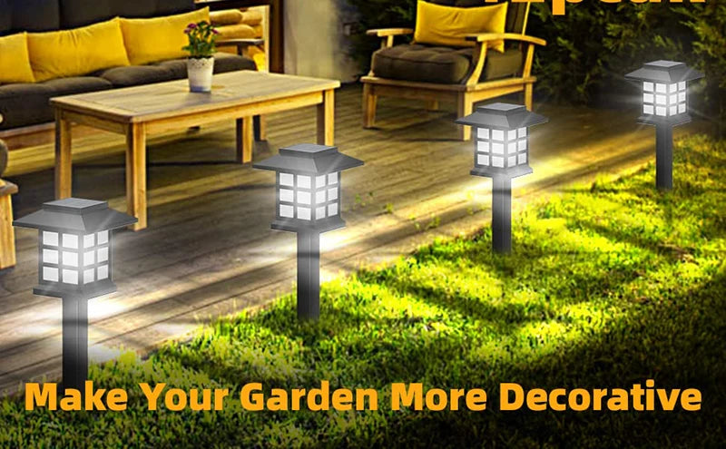 2/4/6/8/12Pcs Solar LED Pathway Lights Outdoor Waterproof Walkway Garden Decor Street Lamp for Landscape Yard Patio Driveway