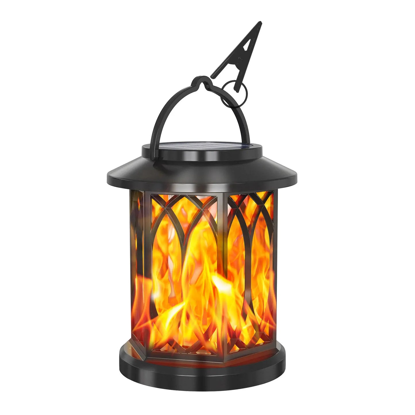 Solar Lantern Outdoor Lights Flickering Flame  Lights Hanging Solar Powered Lights For Garden Patio Deck Yard Pathway