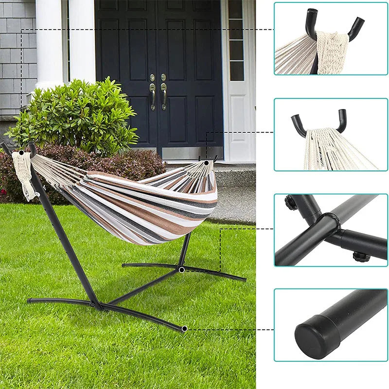 Anti-side-turn Canvas Camping Detachable Outdoor Hammock Stand Portable Camping Hammock Rede Camping Lits De Camping Home