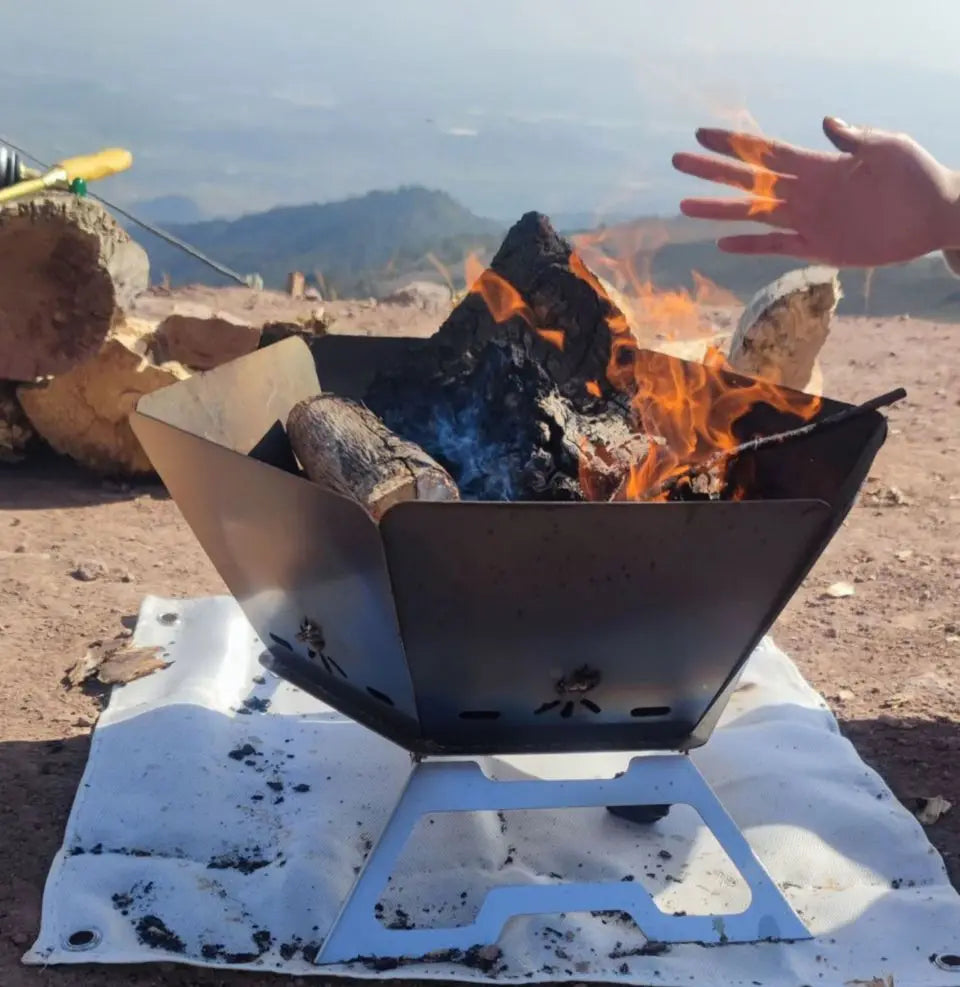 SmiloDon Camping Brazier Folding Bonfire Stove