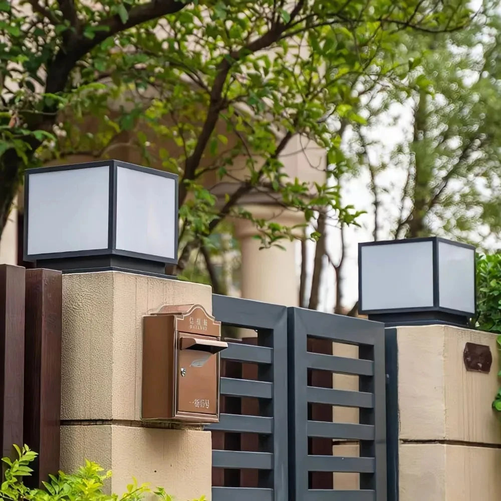 Outdoors LED Solar Lights Waterproof Solar Column Light Classical style Timed with Remote Control LED Light for Garden Patio