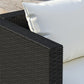 bigzzia 4pcs Patio Rattan furniture Rattan Garden Furniture Set sofa Weaving Wicker includes Armchair Double seat Sofa and table