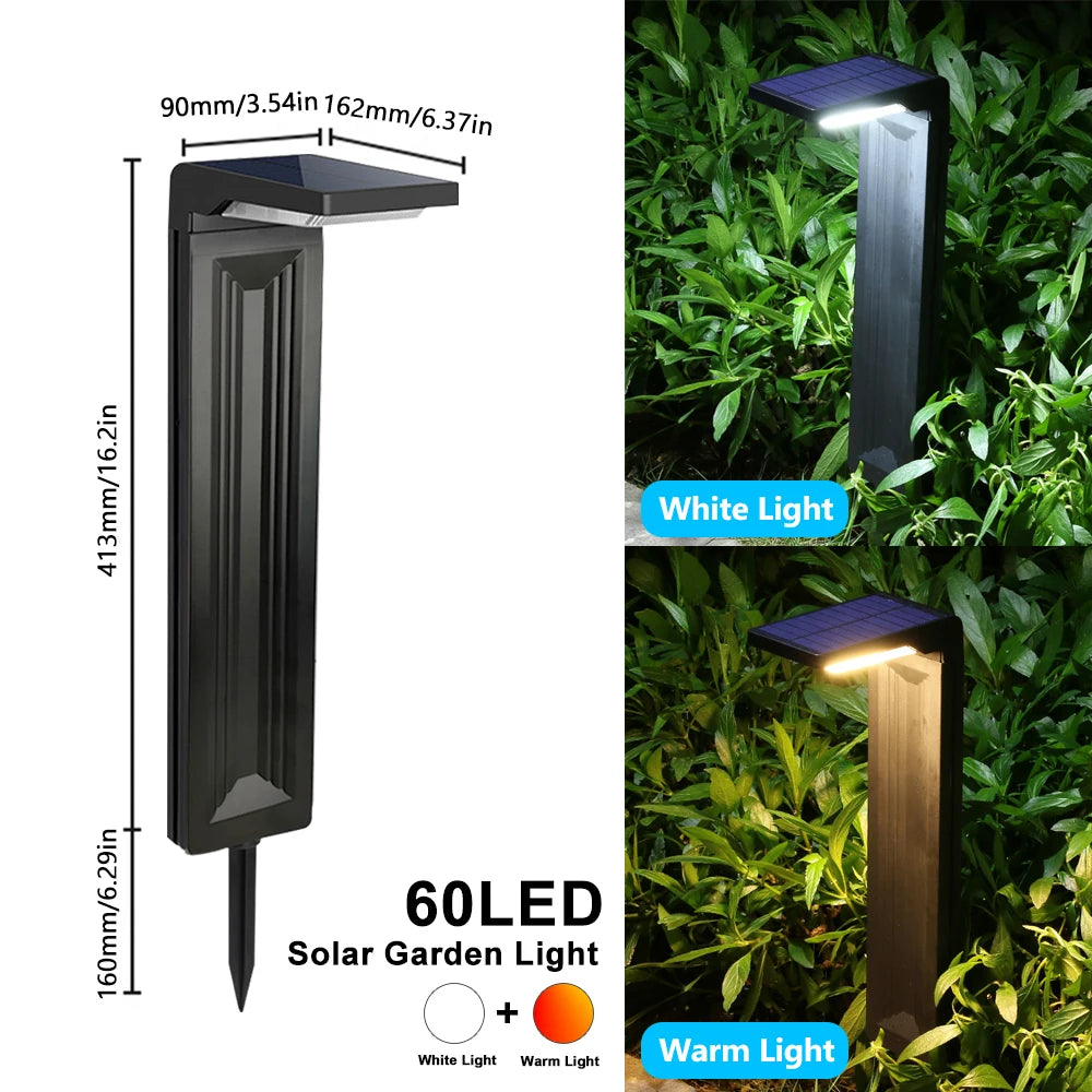 Super Bright Solar Powered Pathway Lights Outdoor Waterproof Lands Modes Driveway Sidewalk Walkway Garden Decor