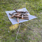 Lighten up Fire Pit Burning Rack Camping Stainless Steel Mesh Fireplace Foldable Stove BBQ Grill Patio With Replace Grilled Net