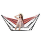2-in-1 Hammock Hanging Chair fold Camping Thicken Swinging Chair Outdoor Hanging Bed Canvas Rocking Chair with Hammock Stand