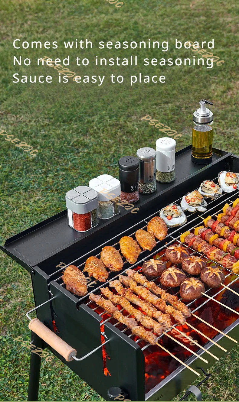 Household Outdoor Courtyard Multi Functional Folding Portable Charcoal Barbecue Stove Rack Supplies Tools