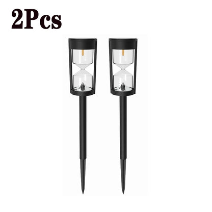 4 Pcs Solar Hourglass Lawn Lamp IP65 Waterproof Garden Light Flashing LED Landscape Light for Outdoor Garden Landscape Patio