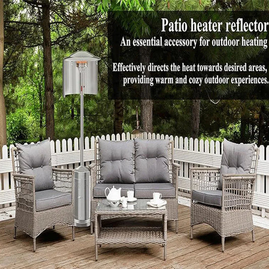 Sturdy Patio Heater Reflector Made of Metal Material Resistant to Breakage and Rust Suitable Weight Easy Assembly