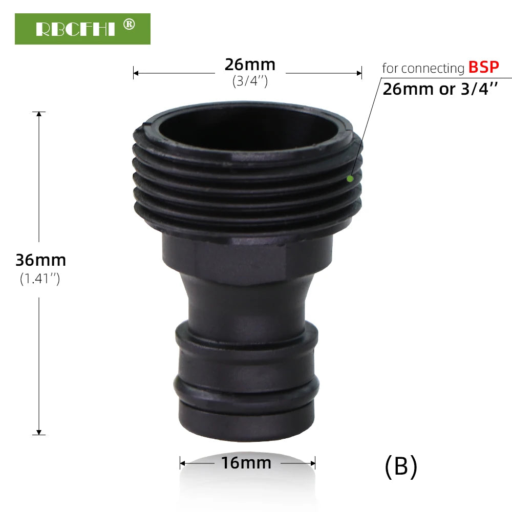 1/2'' 3/4'' 1'' Garden Water Connectors Tap Coupling Quick Adapter Hose Tubing Irrigation Joints Car Washing Fittings Faucet