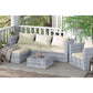 Rattan Garden Furniture Set,  4 piece Patio Rattan furniture sofa Weaving Wicker