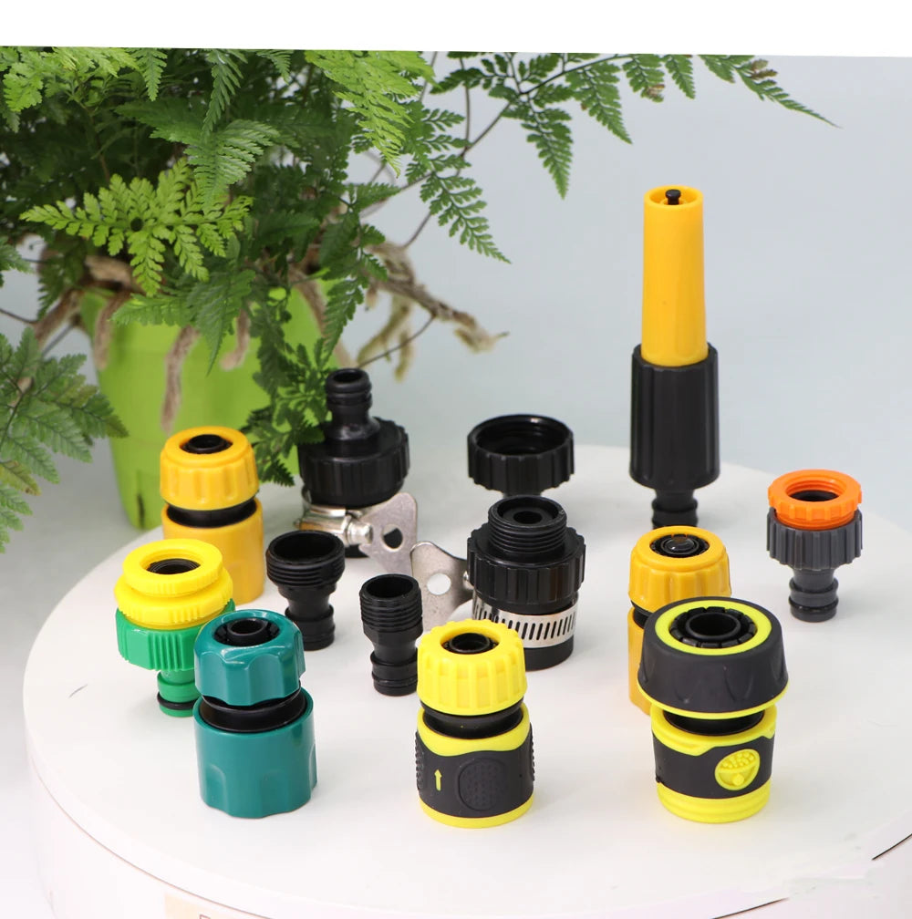 1/2'' 3/4'' 1'' Garden Water Connectors Tap Coupling Quick Adapter Hose Tubing Irrigation Joints Car Washing Fittings Faucet