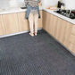 Striped Polyester PVC Doormat, Water-Resistant, Non-Slip, Stain-Resistant, Machine-Made, Outdoor Entrance Mat Easy Clean Durable