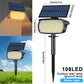 72 LED Solar Spotlights Outdoor Landscape Waterproof 108/136 LEDS Solar Powered Wall Light Auto On/Off for Yard Garden Pathway