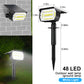 72 LED Solar Spotlights Outdoor Landscape Waterproof 108/136 LEDS Solar Powered Wall Light Auto On/Off for Yard Garden Pathway