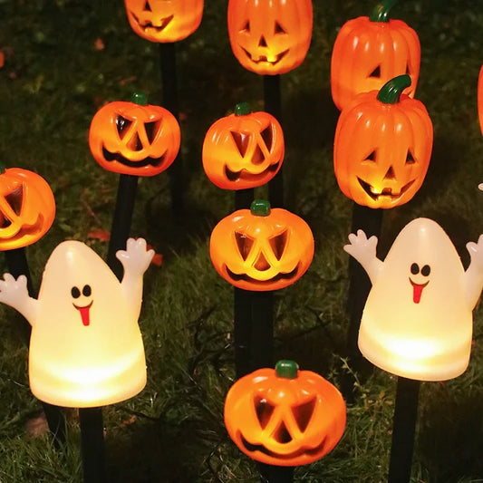 Solar Pumpkin Ghost Lantern 5 In 1 Halloween Led String Lights Halloween Decorations for Home Festive Party Outdoor Garden Decor