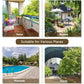 Rattan Garden Furniture Set, Outdoor L-Shaped Corner Sofa Set with Chaise Lounge,   All-Weather Wicker Sectional Table Chairs