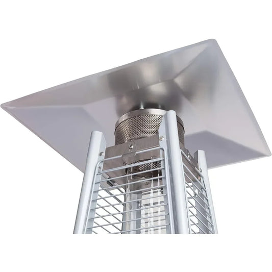 Outdoor Heaters Outdoor Propane Heater Tower With Wheels - Stainless Steel Pyramid Flame Patio Heater Garden Home