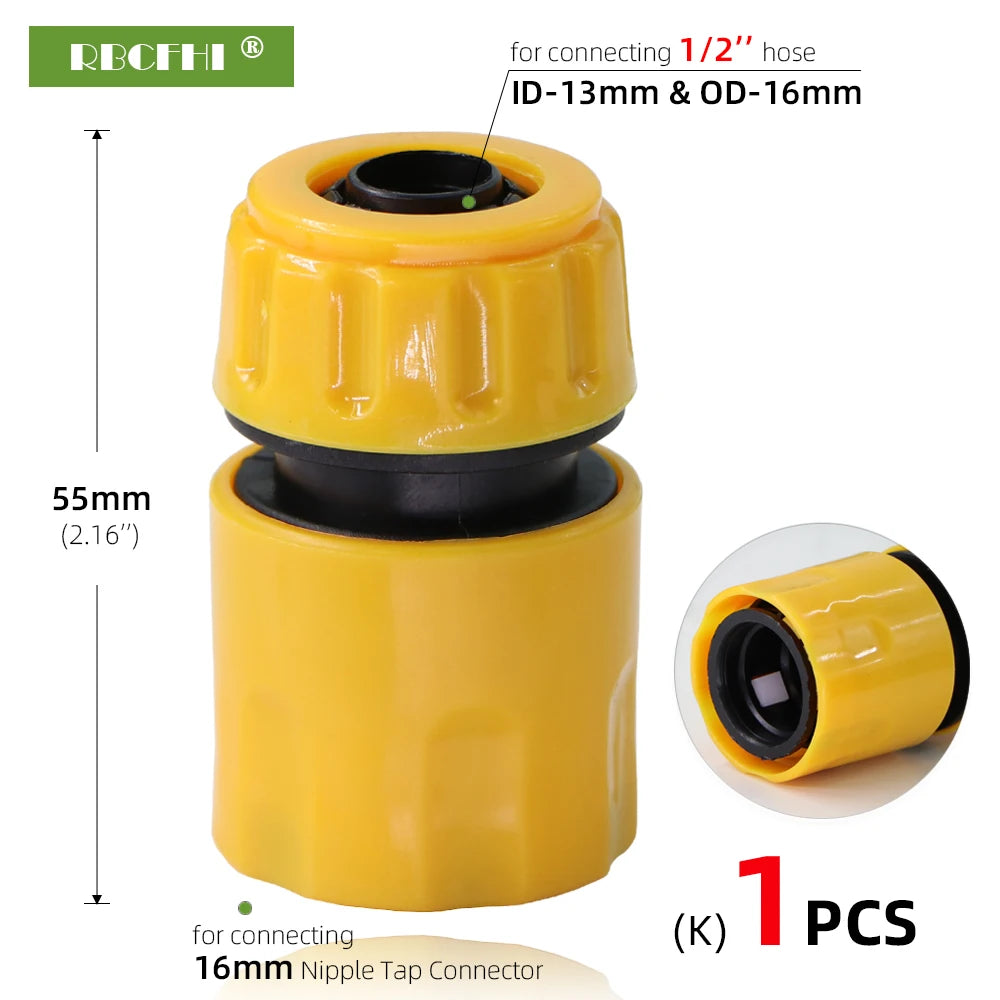 1/2'' 3/4'' 1'' Garden Water Connectors Tap Coupling Quick Adapter Hose Tubing Irrigation Joints Car Washing Fittings Faucet