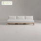 Outdoor Furniture Solid Wood Sofa and Coffee Table Set Paito Teak Sectional Sofa  Teak Wood Garden Sofa Set