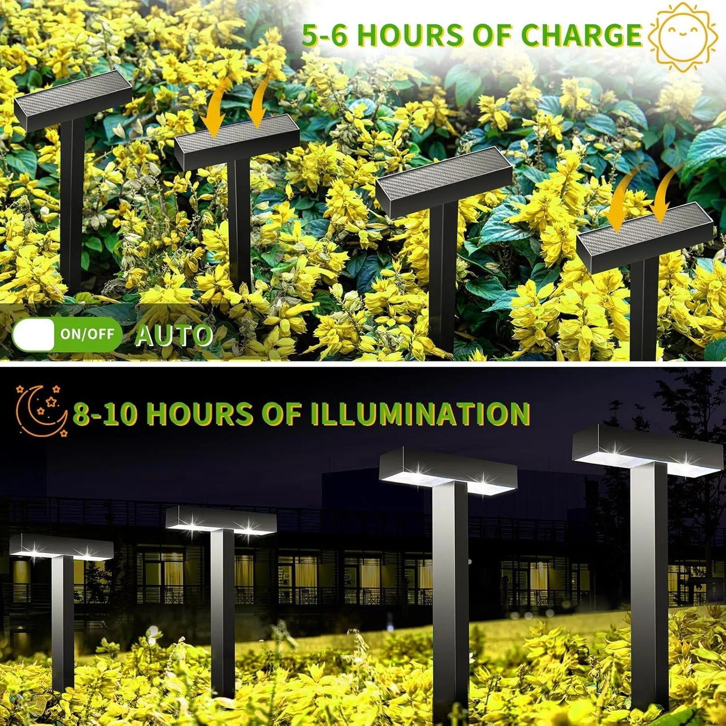 1/4/8 PCS Solar Lawn Light Solar LED Garden Lights Outdoor Lighting Waterproof Lawn Path Spotlight for Courtyard Pathway Decor