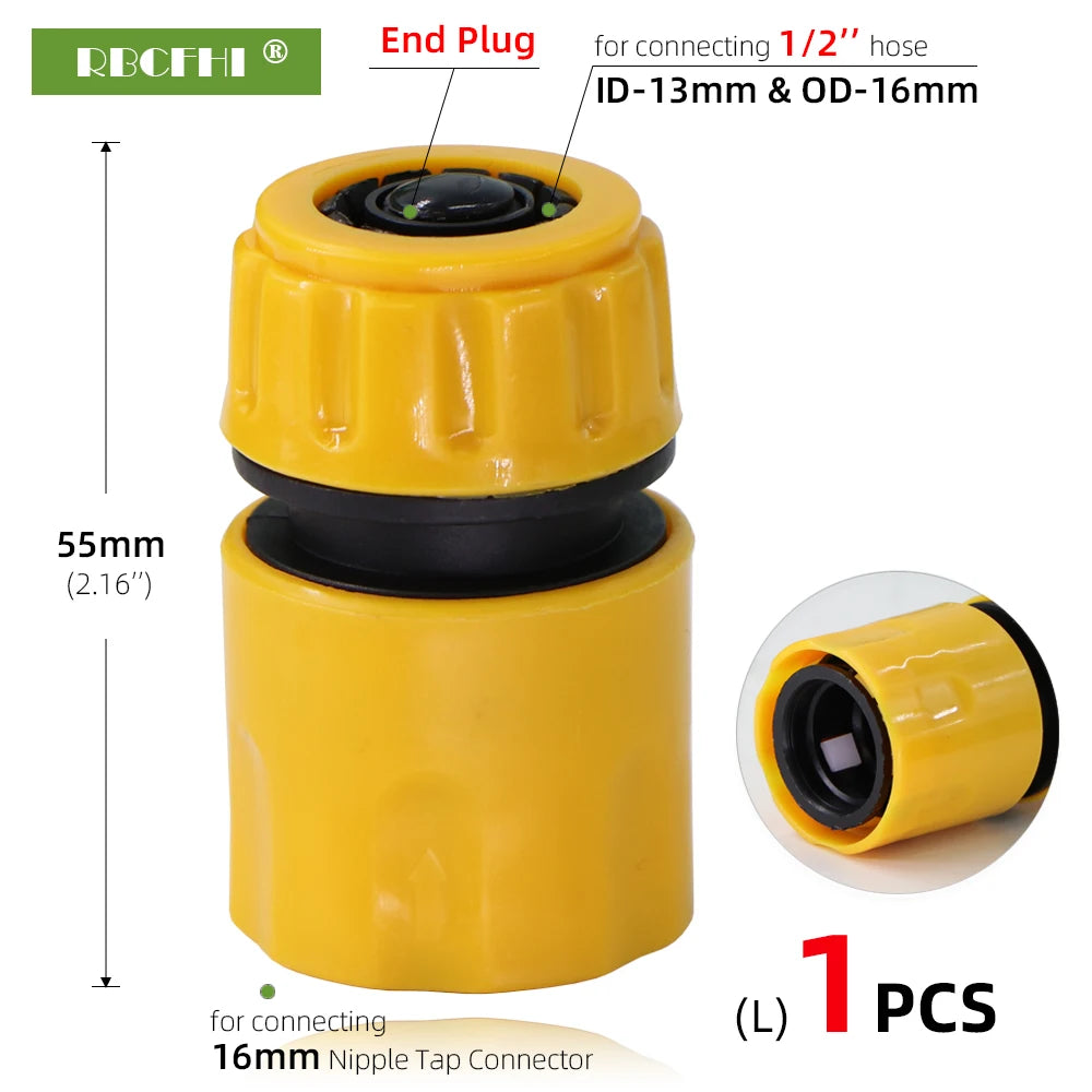 1/2'' 3/4'' 1'' Garden Water Connectors Tap Coupling Quick Adapter Hose Tubing Irrigation Joints Car Washing Fittings Faucet