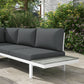 Outsunny 4 Pieces Patio Garden Set with 5-Level Recline Corner Sofa, Outdoor Garden Lounge Sectional Conversation Sofa Set