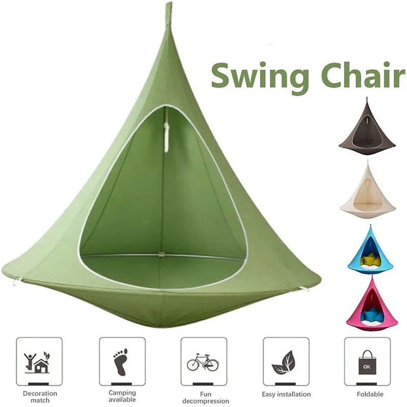 Hammock Outdoor Camping Travel Hammock Waterproof Hanging Hammock Sofa Hanging Swing Garden Hanging Tent Terrace Decoration