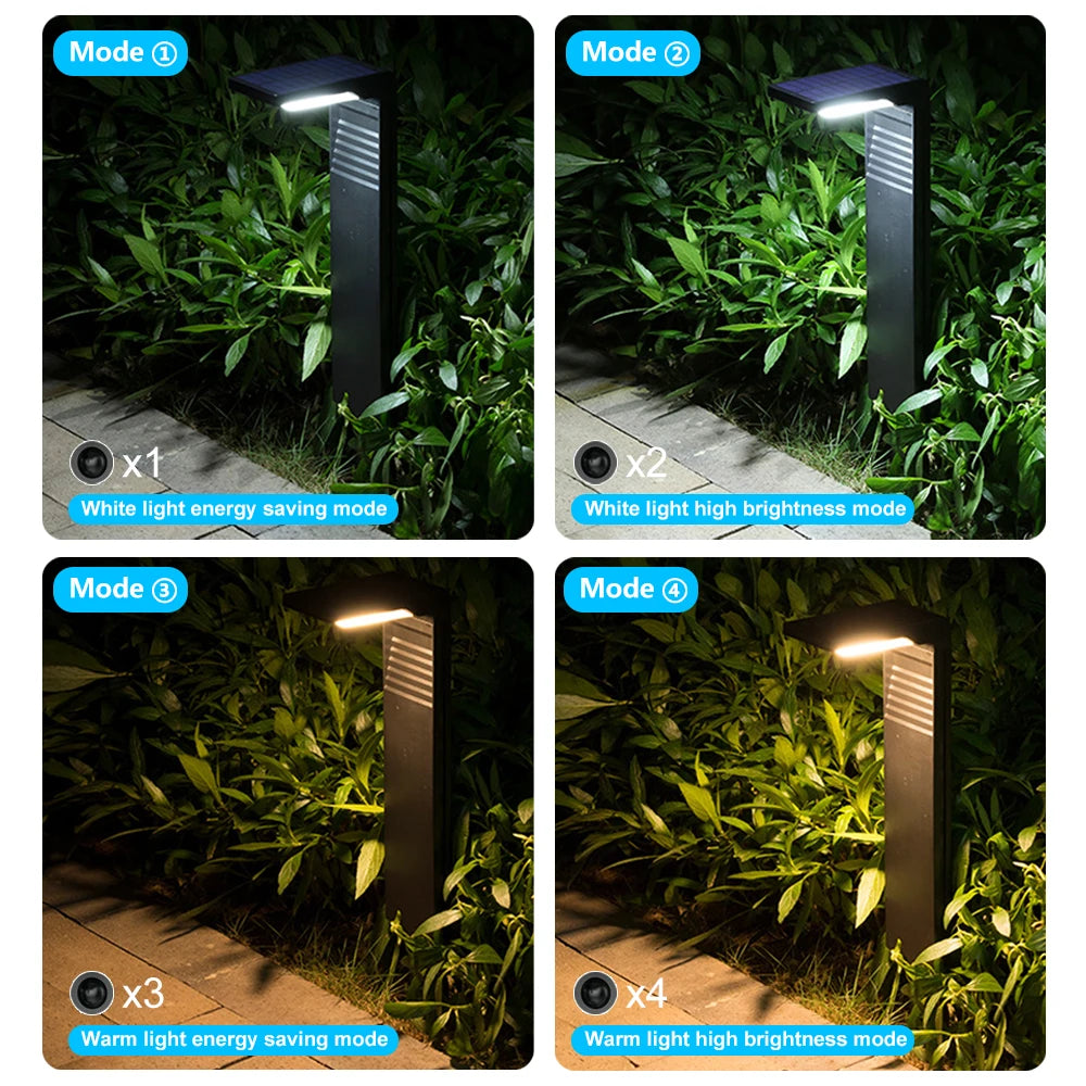 Super Bright Solar Powered Pathway Lights Outdoor Waterproof Lands Modes Driveway Sidewalk Walkway Garden Decor