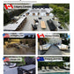 Outdoor Furniture Solid Wood Sofa and Coffee Table Set Paito Teak Sectional Sofa  Teak Wood Garden Sofa Set