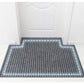 Striped Polyester PVC Doormat, Water-Resistant, Non-Slip, Stain-Resistant, Machine-Made, Outdoor Entrance Mat Easy Clean Durable