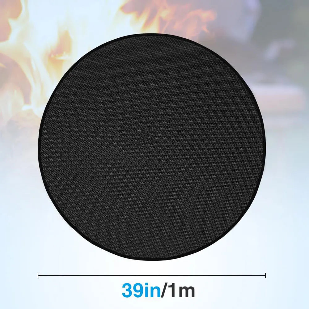 39in Fire Pit Mat for Ranger 3-Layer Fireproof Round Under Grill Mat