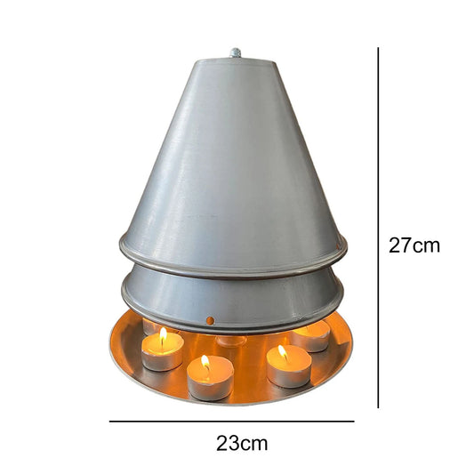 Heat-Resistant Tealight Warmer Beautiful Light Shadow Effect Winter Heater Suitable for Indoor Outdoor