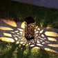 6-Pack Led Outdoor Solar Path Lights, Retro Courtyard Garden Lights, Hollow Projection Lights, Garden Decoration, Solar Lawn Lights, Courtyard Park Small Diameter Ground Decorative Lights