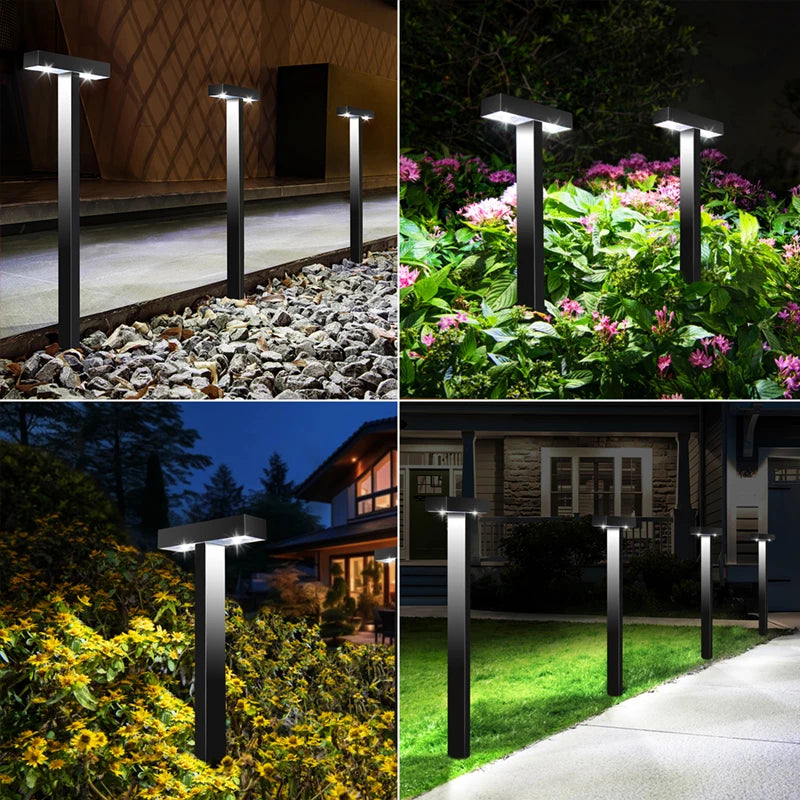 1/4/8 PCS Solar Lawn Light Solar LED Garden Lights Outdoor Lighting Waterproof Lawn Path Spotlight for Courtyard Pathway Decor