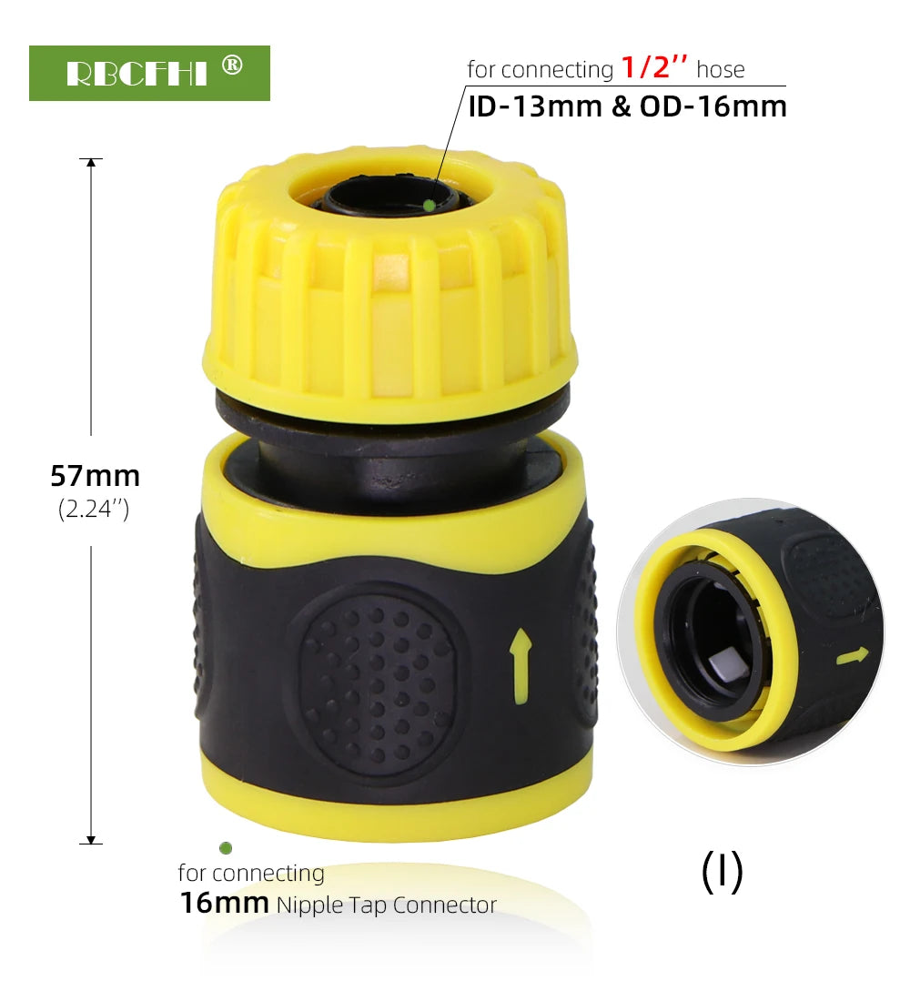 1/2'' 3/4'' 1'' Garden Water Connectors Tap Coupling Quick Adapter Hose Tubing Irrigation Joints Car Washing Fittings Faucet