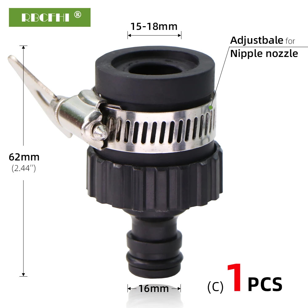 1/2'' 3/4'' 1'' Garden Water Connectors Tap Coupling Quick Adapter Hose Tubing Irrigation Joints Car Washing Fittings Faucet