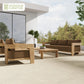 Outdoor Furniture Solid Wood Sofa and Coffee Table Set Paito Teak Sectional Sofa  Teak Wood Garden Sofa Set