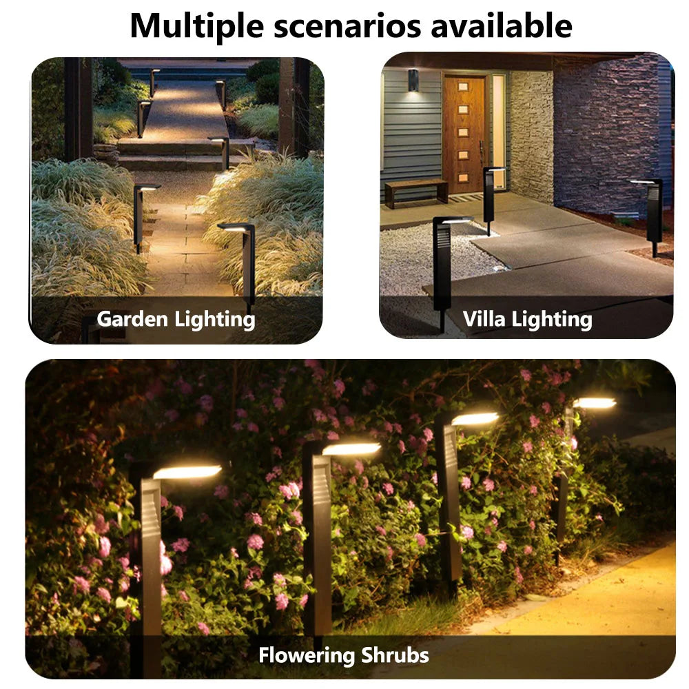 Super Bright Solar Powered Pathway Lights Outdoor Waterproof Lands Modes Driveway Sidewalk Walkway Garden Decor