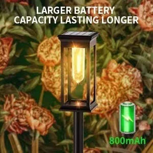 Solar LED Walkway Lights Outdoor Waterproof Durable Tungsten Warm Light Garden Patio Driveway Sidewalk Splice Decorative Lights