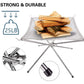 Lighten up Fire Pit Burning Rack Camping Stainless Steel Mesh Fireplace Foldable Stove BBQ Grill Patio With Replace Grilled Net