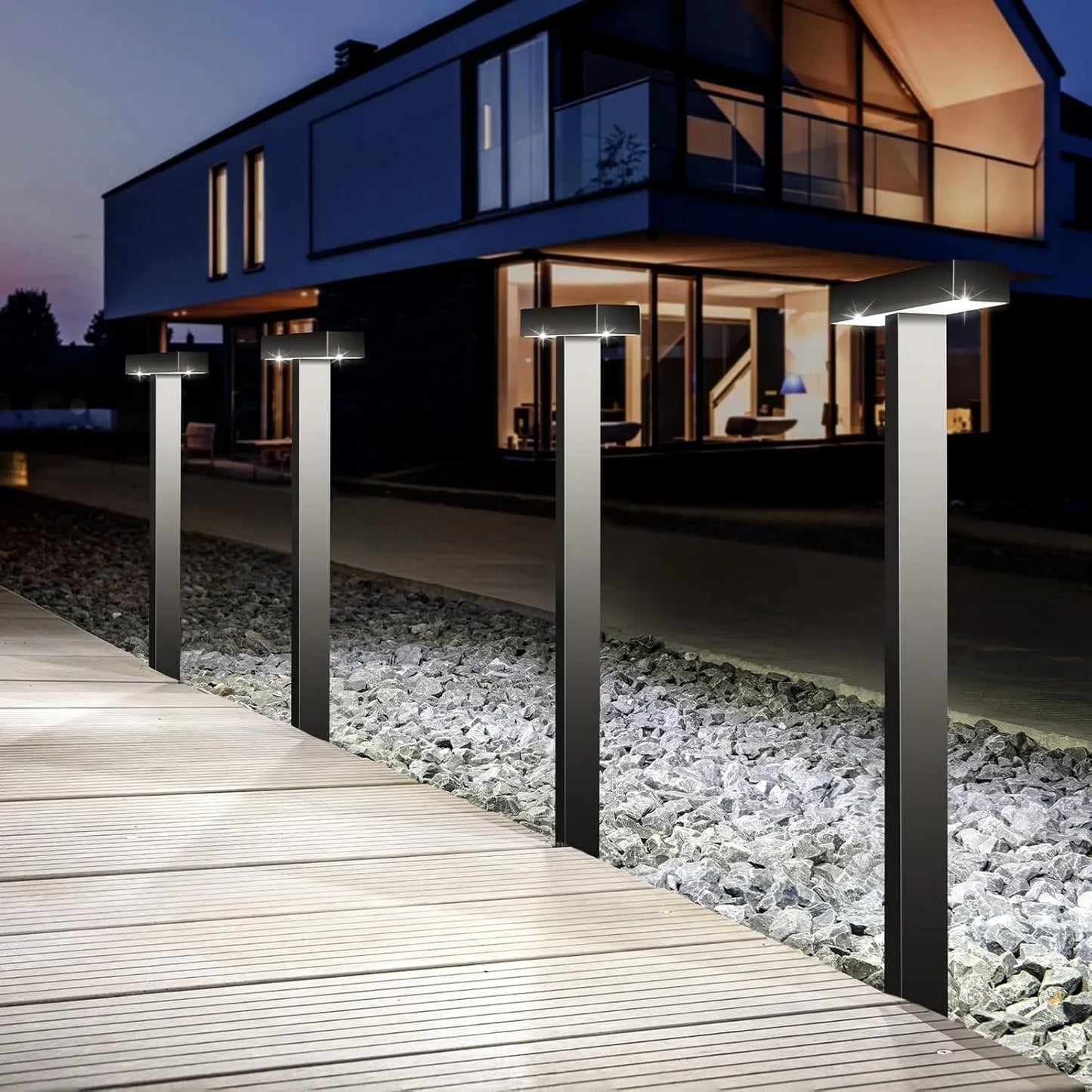 1/4/8 PCS Solar Lawn Light Solar LED Garden Lights Outdoor Lighting Waterproof Lawn Path Spotlight for Courtyard Pathway Decor