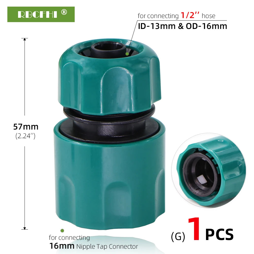 1/2'' 3/4'' 1'' Garden Water Connectors Tap Coupling Quick Adapter Hose Tubing Irrigation Joints Car Washing Fittings Faucet